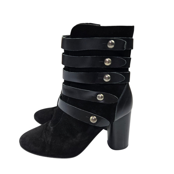 MNG Mango Boots Size 38 Black Bootie Military - Picture 1 of 10